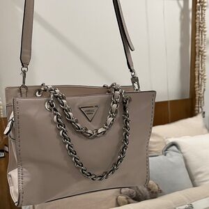 Guess Leather Chain Shoulder Bag